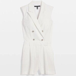 nwt WHITE HOUSE BLACK MARKET pinstriped blazer romper 2